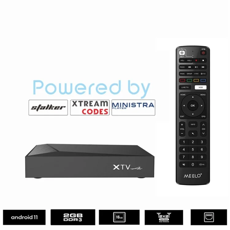 HD 4K Android TV Box 2GB+16GB Network Set Top Box with Infrared Remote Controller - US Plug