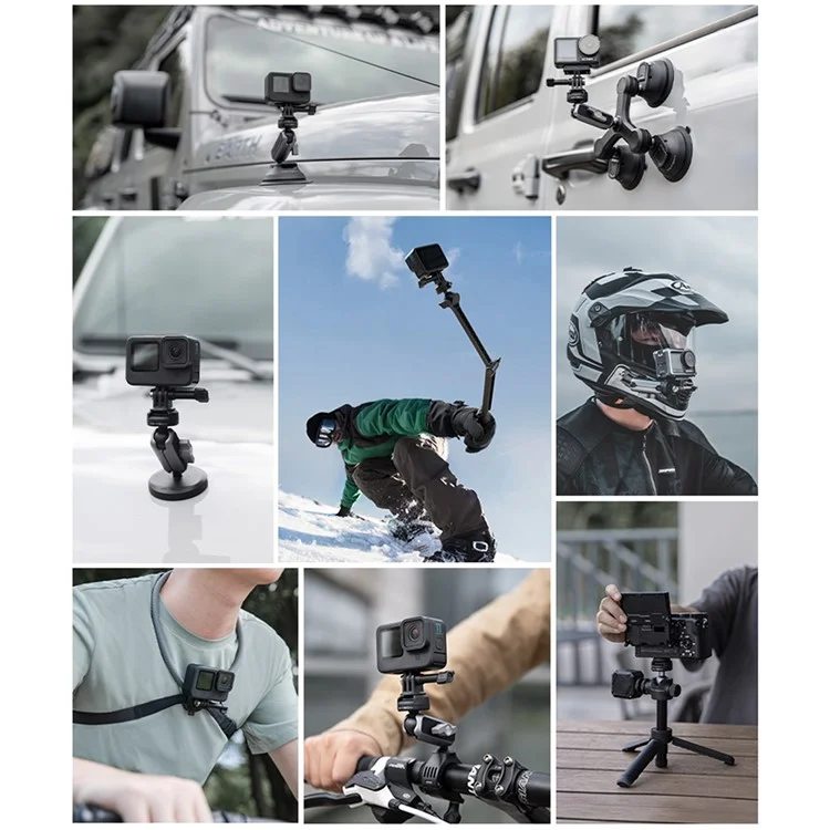 TECH P-GM-222 CapLock Sport Camera Riding Bracket Bike / Motorcycle Handlebar Mount Phone Holder