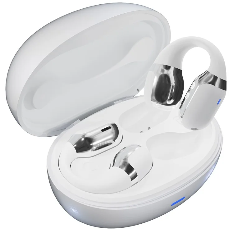 Ear Clip Bluetooth Air Conduction Earphone Wireless Sports Stereo Music Headset - White