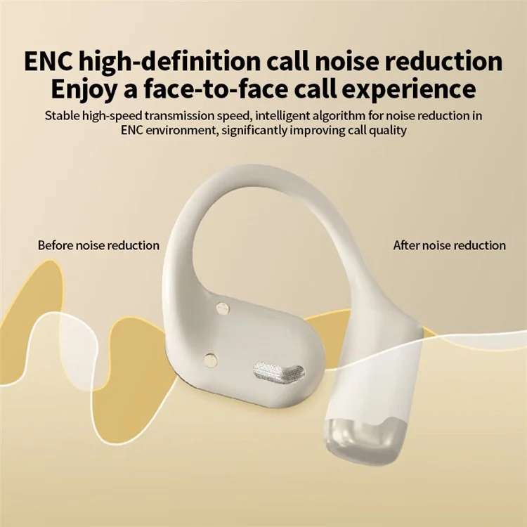 Ear Hook Bluetooth Headset Wireless Headphone Waterproof Earphone - Skin Color