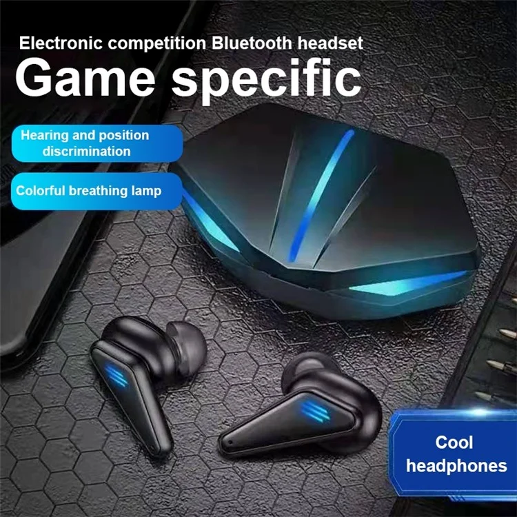 Gaming Headsets TWS Bluetooth Earphone with Mic Bass Sound PUBG Wireless Headphone