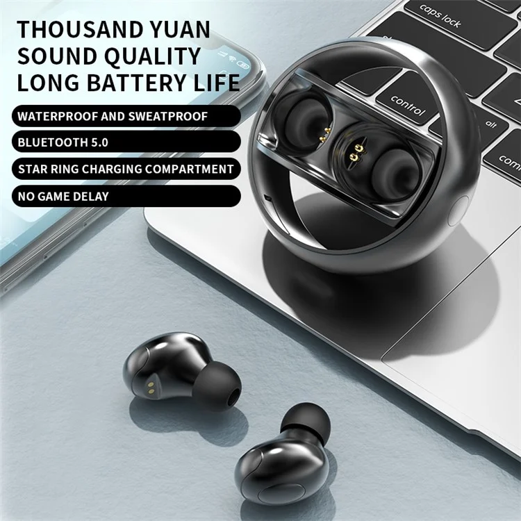 TWS Earbuds Wireless Bluetooth Headset Waterproof Sports Headphones Intelligent Noise Reduction No Delay Gaming Headset with Charging Case