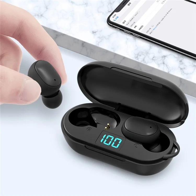 TWS True Wireless Bluetooth Headphones Noise Reduction Earbuds with LED Digital Display