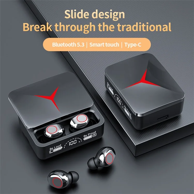 Bluetooth In-ear Earphone Stereo Music Wireless Touch Headset with Digital Display Charging Case