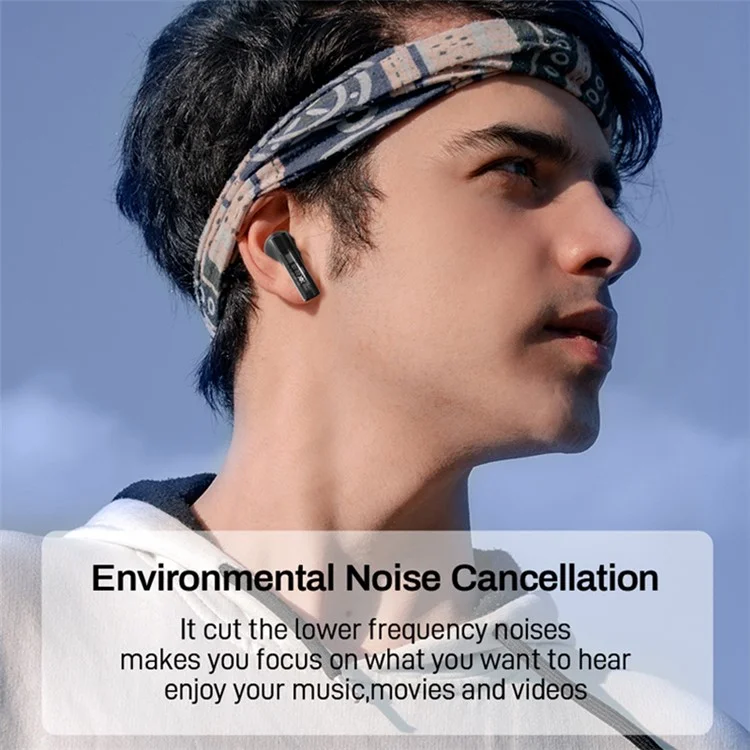 Wireless Bluetooth Headset ENC Noise Reduction Headphones Low Latency Gaming Headset - Black