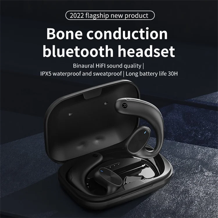 TWS Wireless Bluetooth Earphone Bone Conduction Anti-sweat Stereo Music Headset