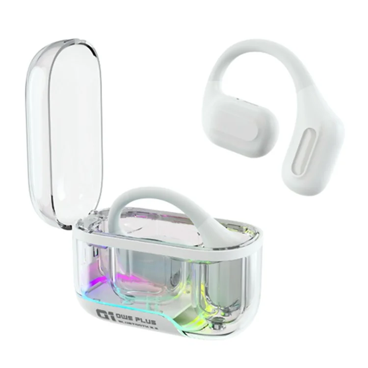 Bluetooth 5.3 Earphone Bone Conduction Ear Hanging Music Headset - White