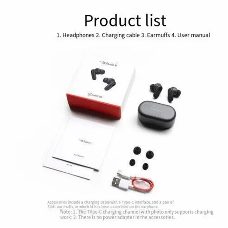 True Wireless Bluetooth Headset Dual Microphone Noise Canceling Earphones - Black