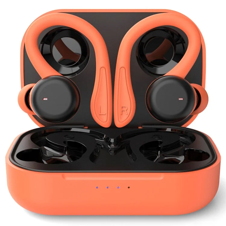 Ear Hook Wireless Earphone IPX6 Waterproof Hands-free Touch Control Bending Sports Earbuds - Orange