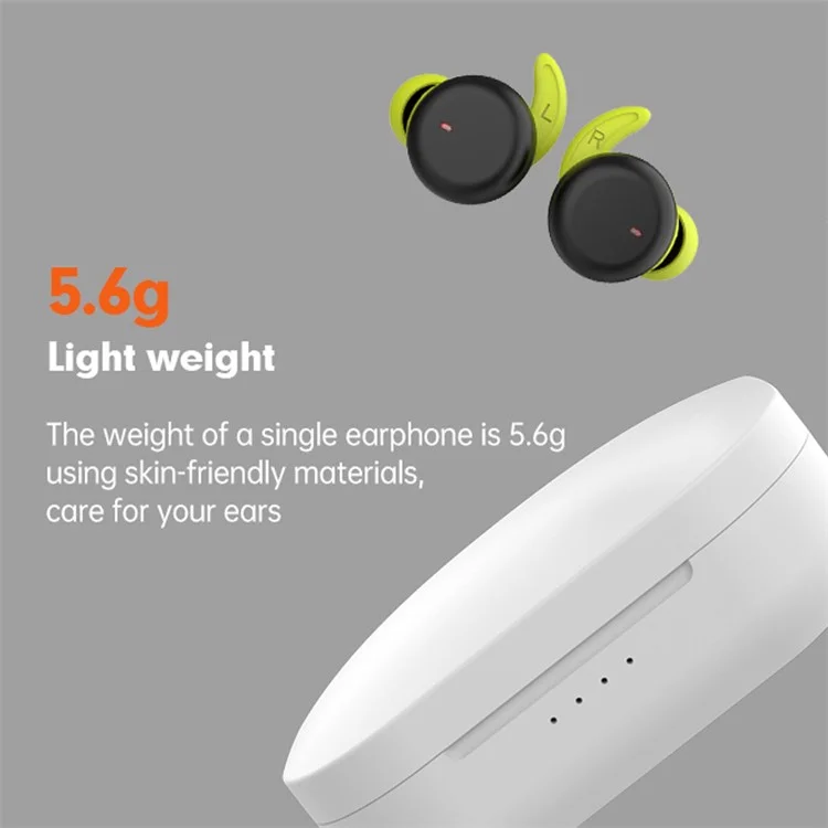 Ear Hook Wireless Earphone IPX6 Waterproof Hands-free Touch Control Bending Sports Earbuds - Orange