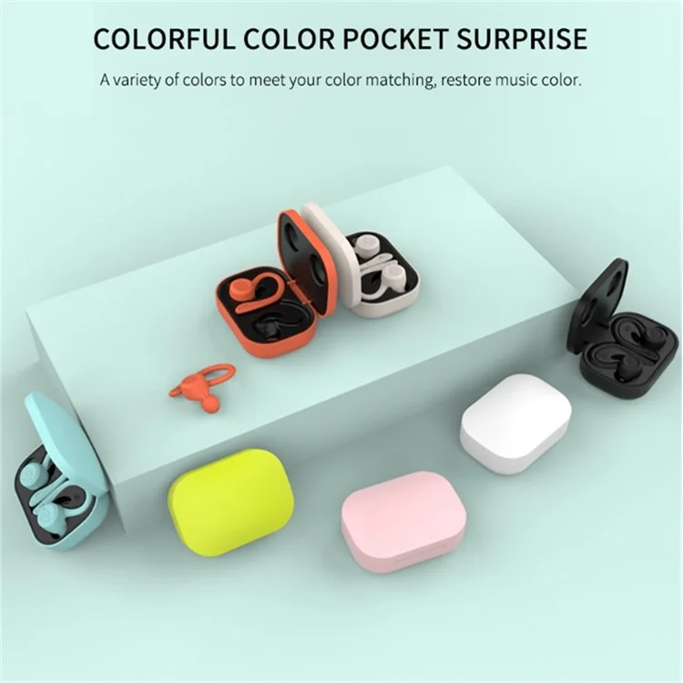 Ear Hook Wireless Earphone IPX6 Waterproof Hands-free Touch Control Bending Sports Earbuds - Orange