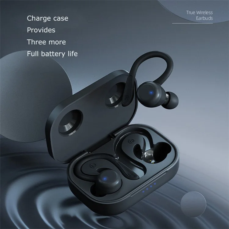 Ear Hook Wireless Earphone IPX6 Waterproof Hands-free Touch Control Bending Sports Earbuds - Orange