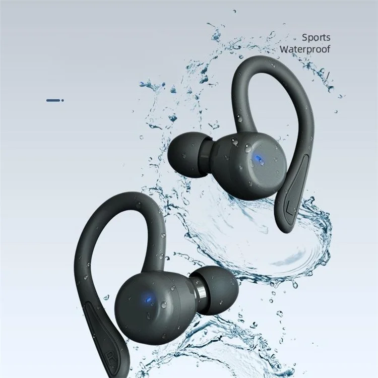 Ear Hook Wireless Earphone IPX6 Waterproof Hands-free Touch Control Bending Sports Earbuds - Orange