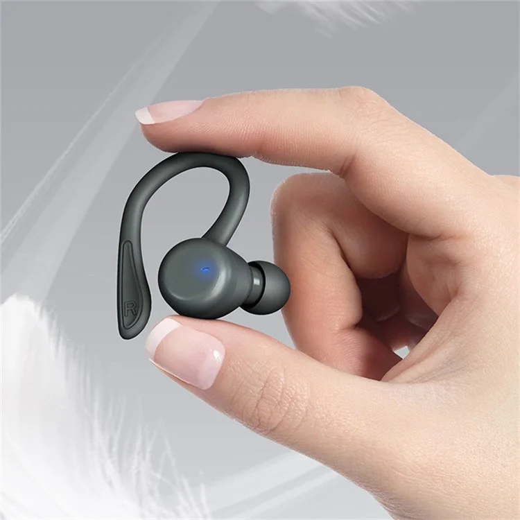 Ear Hook Wireless Earphone IPX6 Waterproof Hands-free Touch Control Bending Sports Earbuds - Orange