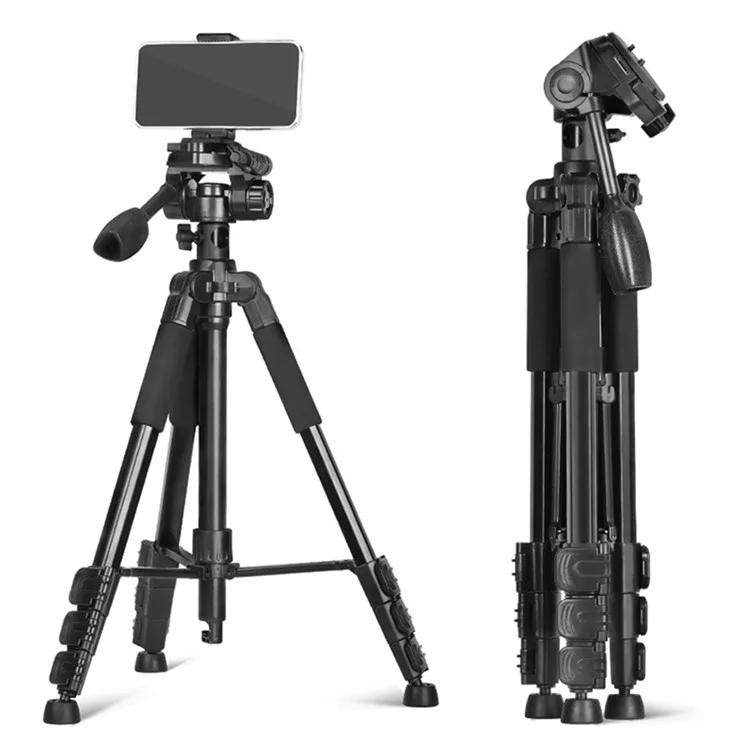 Q111H SLR Camera Phone Stand Aluminum Alloy+ABS Telescopic Live Streaming Photography Tripod