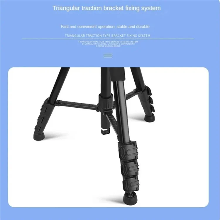 Q111H SLR Camera Phone Stand Aluminum Alloy+ABS Telescopic Live Streaming Photography Tripod