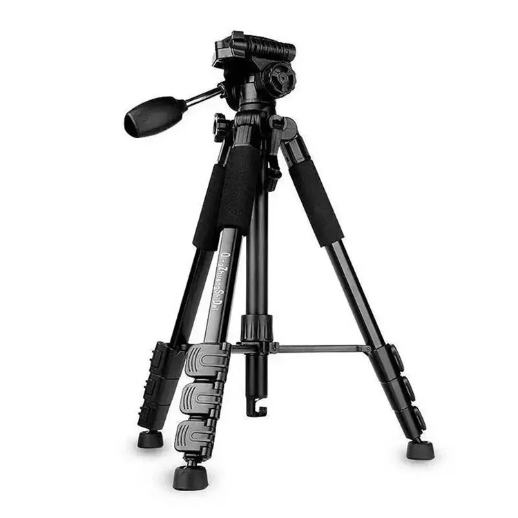 Q111 SLR Camera Floor Stand Aluminum Alloy + ABS Telescopic Live Streaming Photography Tripod