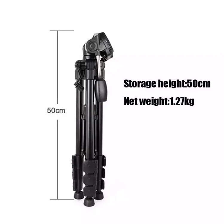 Q111 SLR Camera Floor Stand Aluminum Alloy + ABS Telescopic Live Streaming Photography Tripod