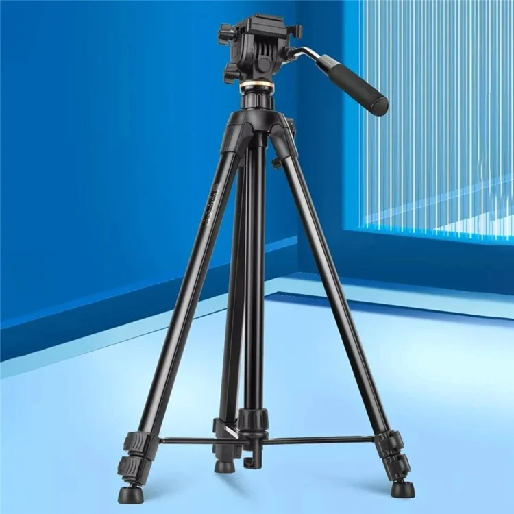 Q1750 174cm SLR Camera Phone Holder Aluminum Alloy + ABS Tripod Telescopic Live Streaming Photography Stand