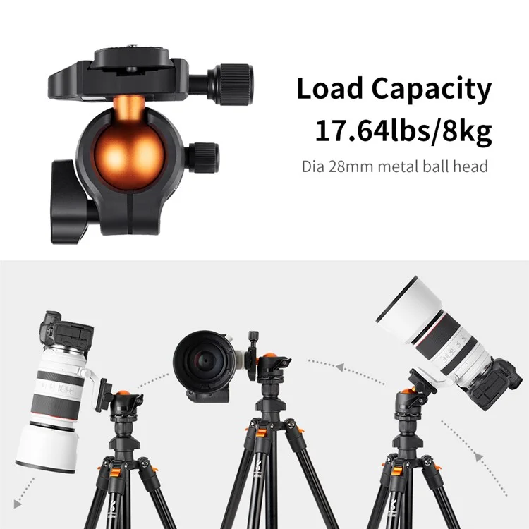 Camera Tripod Flexible Extendable Vlog Video Recording Holder Stand Birdwatching 8KG Max Load Camera Mount with 1 / 4 Inch Adapter Screw