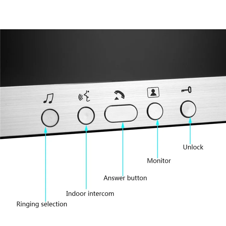 815FA11 7-inch Video Door Phone Intercom Doorbell Camera Monitor, EU Plug