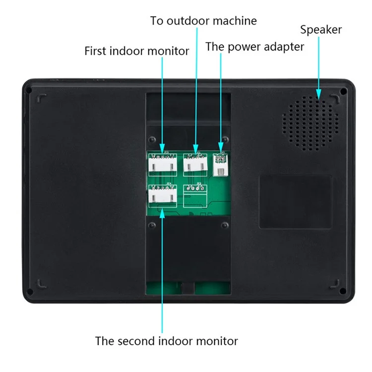 815FA11 7-inch Video Door Phone Intercom Doorbell Camera Monitor, EU Plug