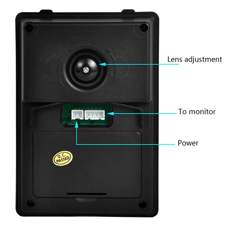 815FA11 7-inch Video Door Phone Intercom Doorbell Camera Monitor, EU Plug