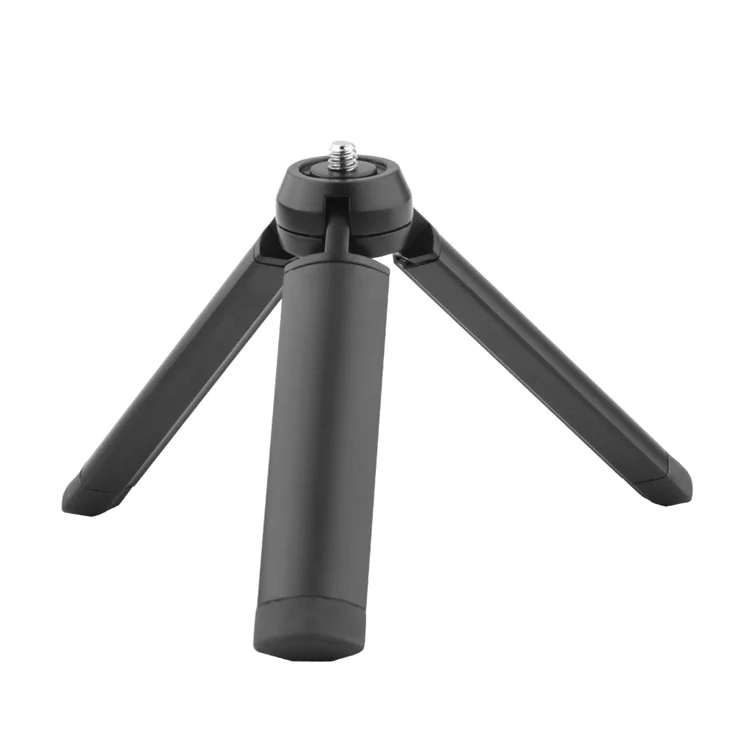 Metal Tripod Non-slip Silicone Pad Stable Aluminum Alloy Mount Phone Screwdriver for DJI Osmo Mobile 3 Stabilizer - Black